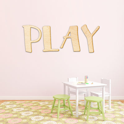 PLAY Wood Letters