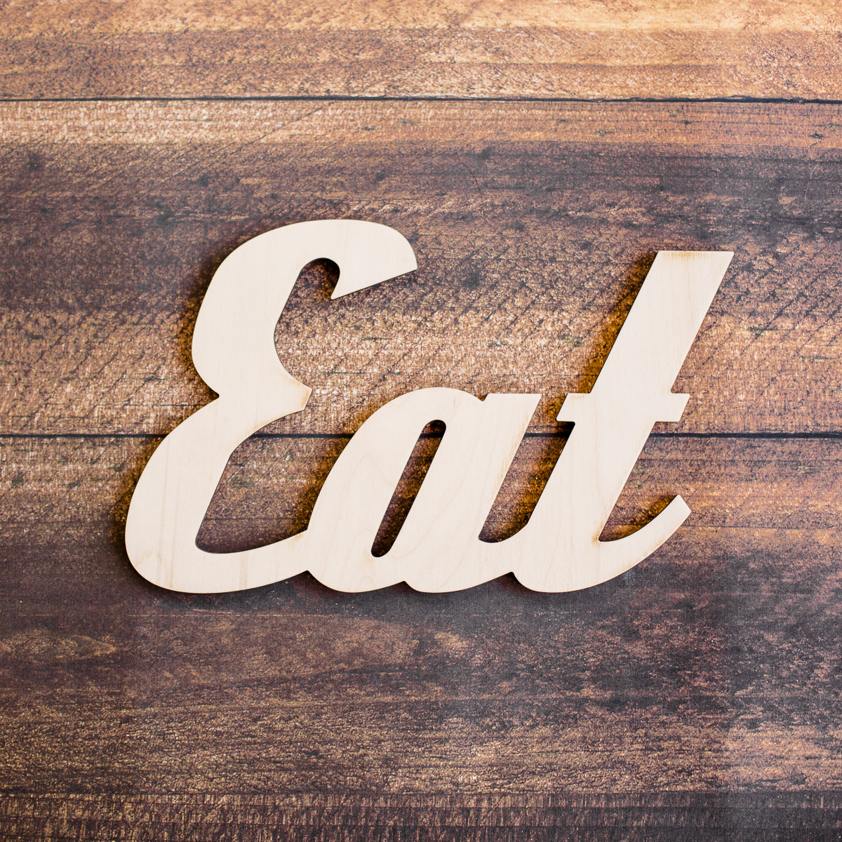 Retro Eat Wood Sign