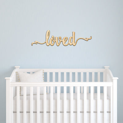 Custom Ribbon Script Word Wood Sign