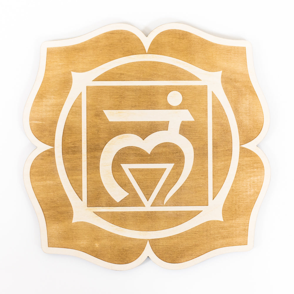 Root Chakra Engraved Wood Sign