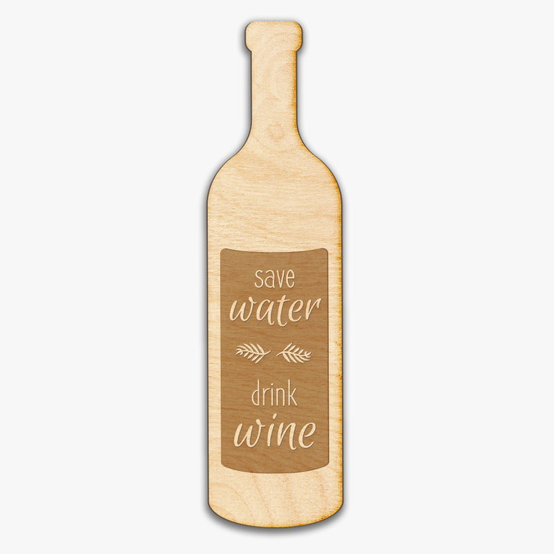 Drink Wine Engraved Wood Sign