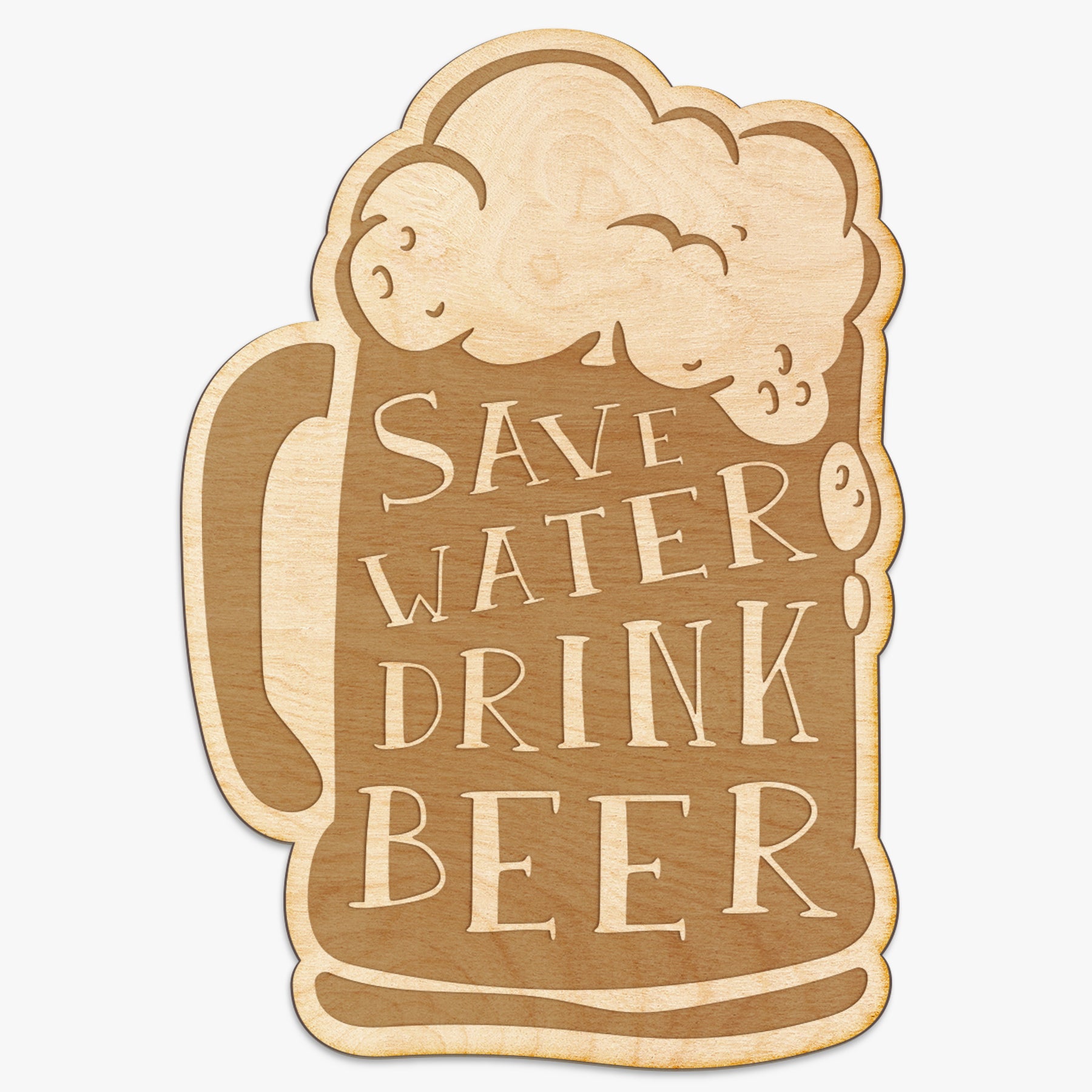 Save Water Drink Beer Engraved Wood Sign