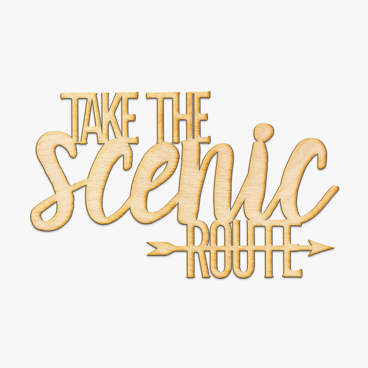 Scenic Route Wood Sign