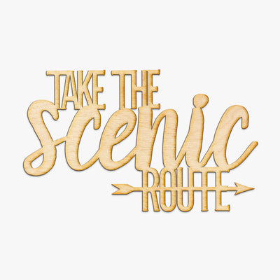 Scenic Route Wood Sign