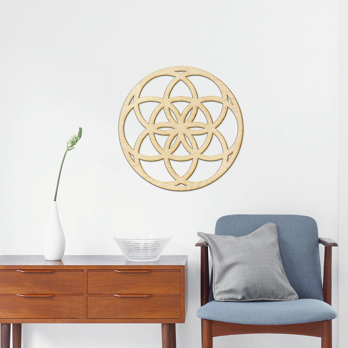 Seed of Life Wood Sign