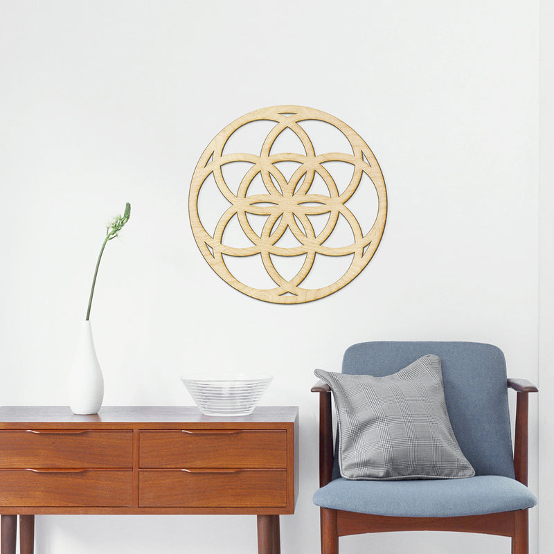 Seed of Life Wood Sign