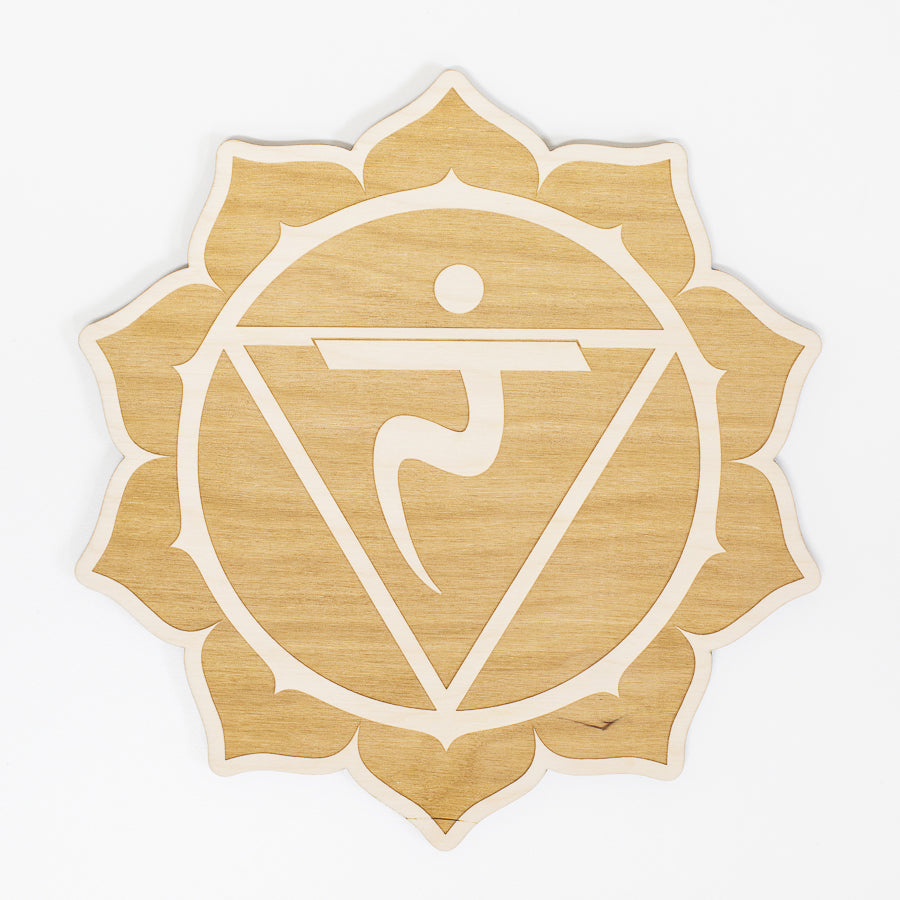 Chakra Set Engraved Wood Signs