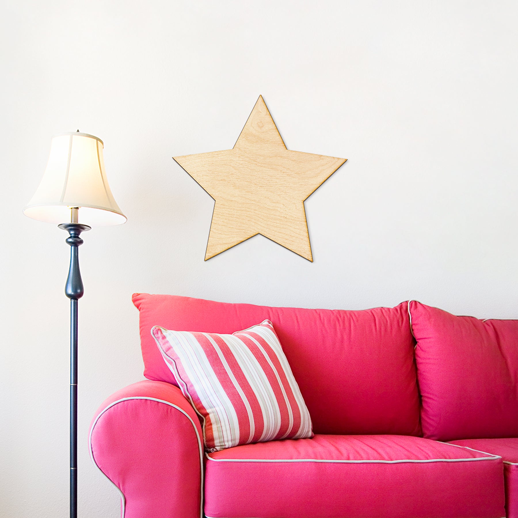 Five Point Star Cut Wood Sign