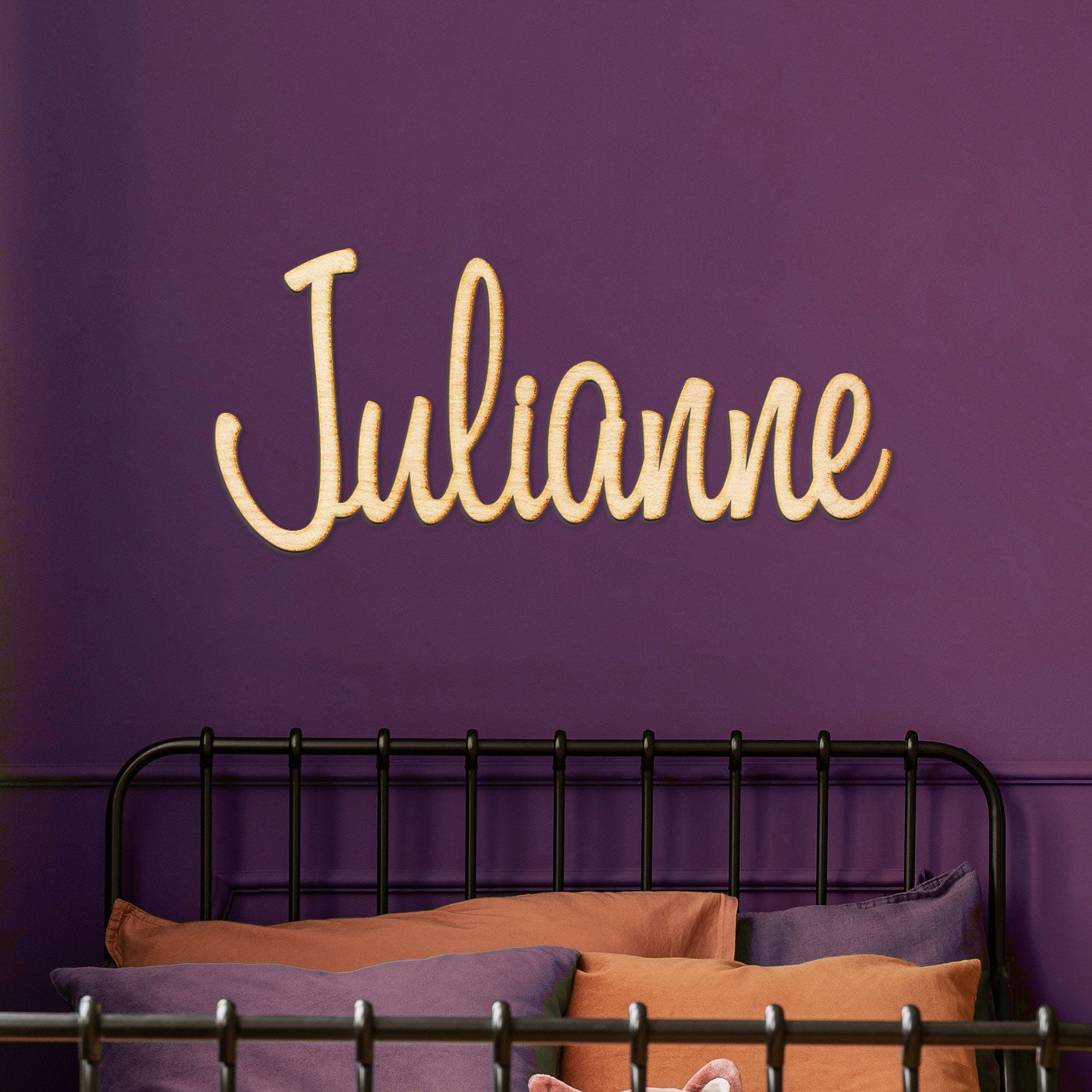 Custom Swan Script Word Wood Sign
