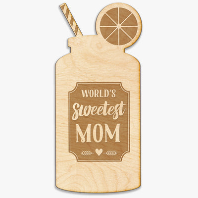 Sweet Tea Mom Engraved Wood Sign