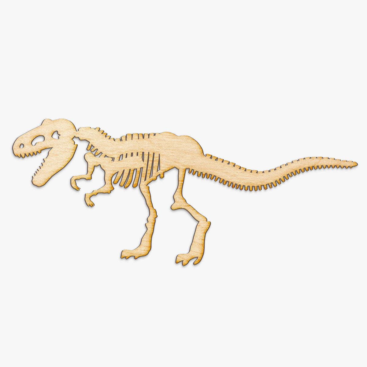 T-Rex Skeleton Wood Cut Sign
