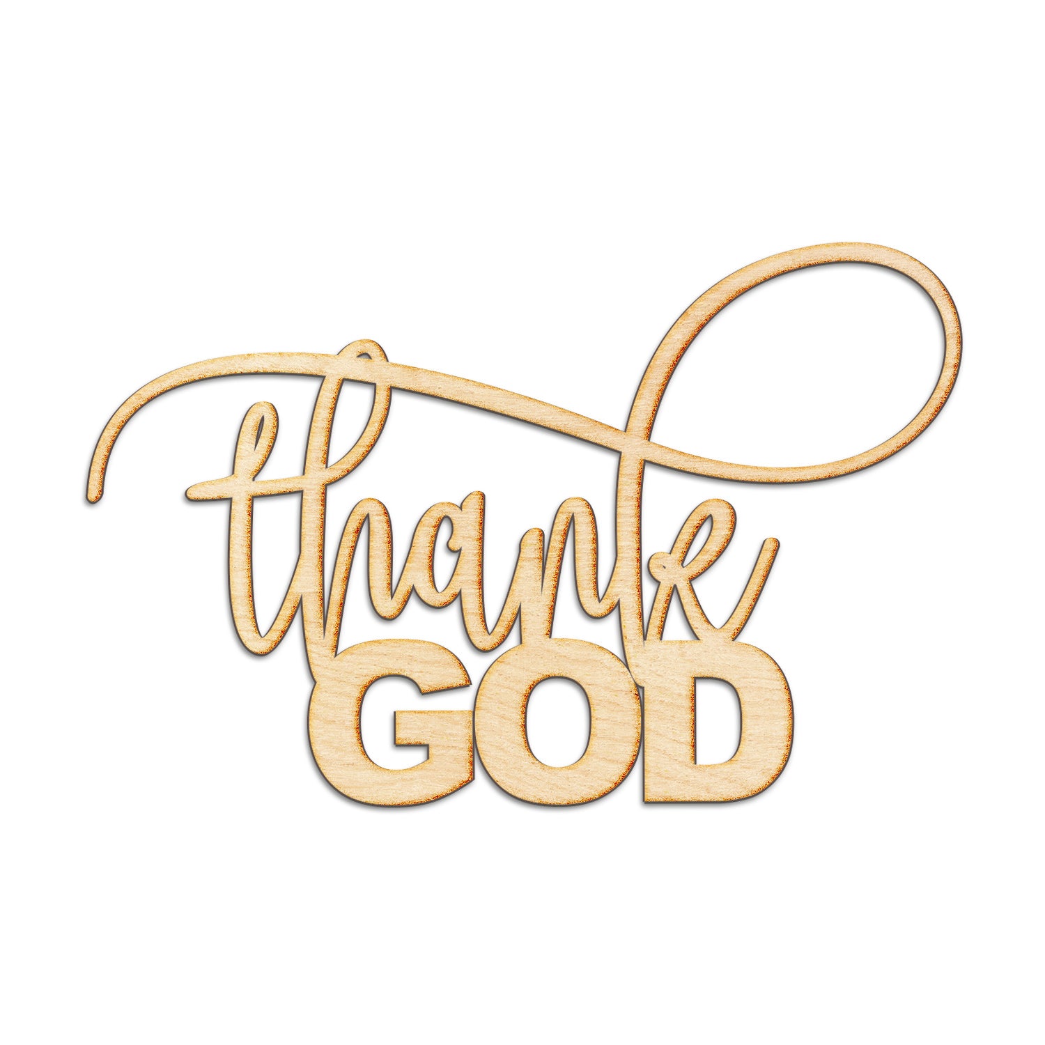 Thank God Wood Cut Sign
