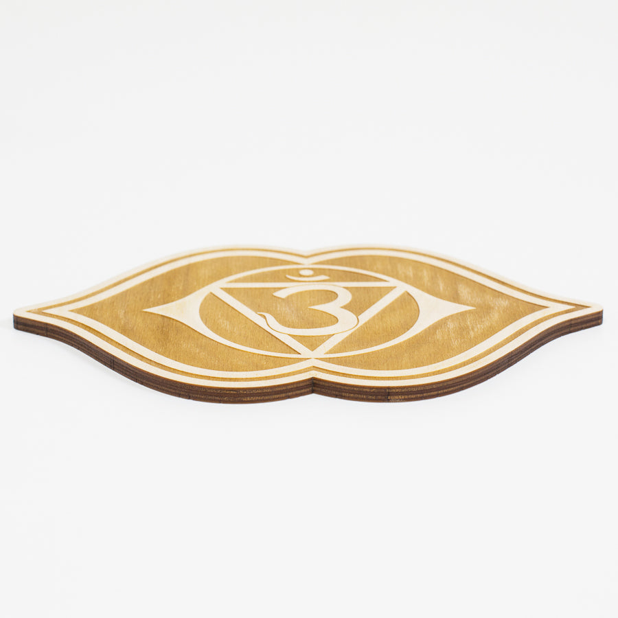 Third Eye Chakra Engraved Wood Sign
