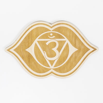Third Eye Chakra Engraved Wood Sign