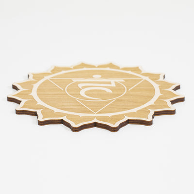 Throat Chakra Engraved Wood Sign