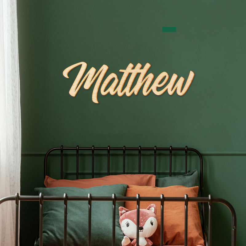 Custom Vermont Script Word Wood Sign
