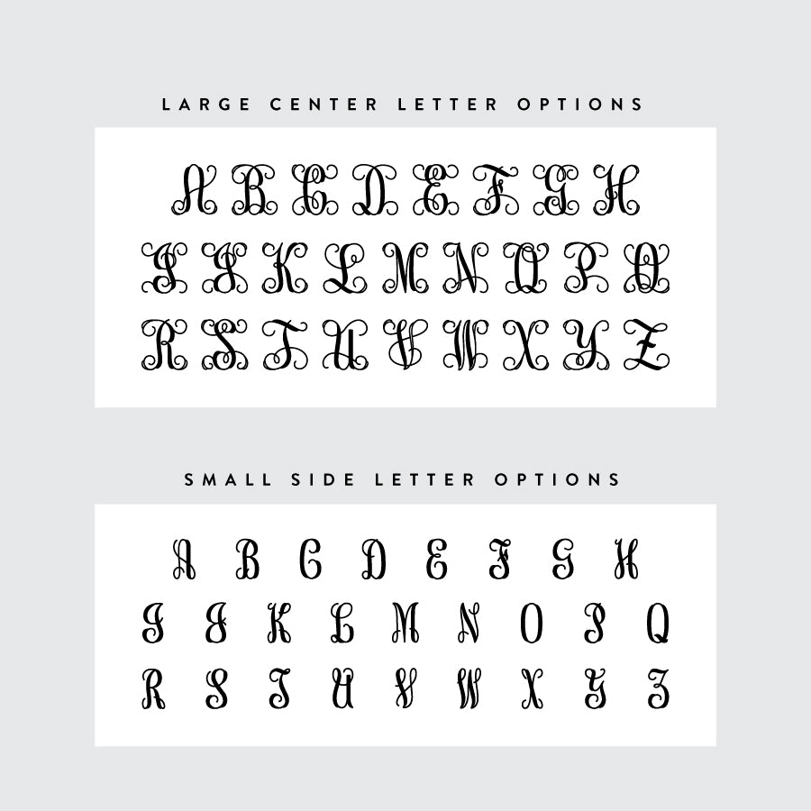 Vine Monogram Wood Letters
