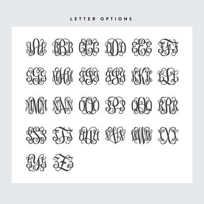 Wood Circle Vine Monogram