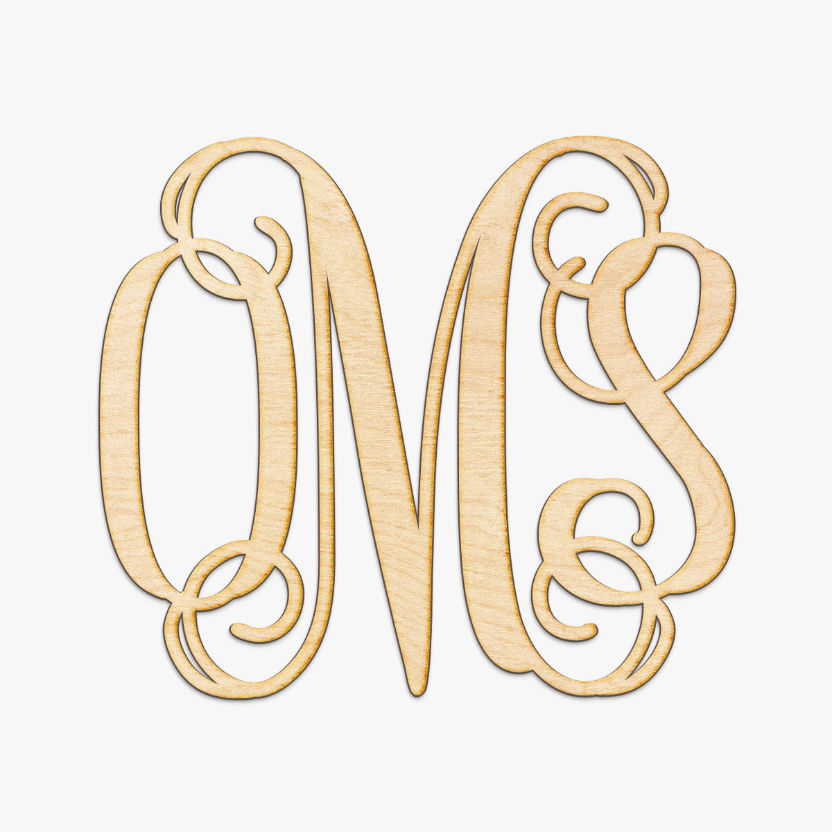 Vine Monogram Wood Letters