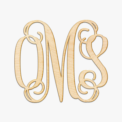 Vine Monogram Wood Letters