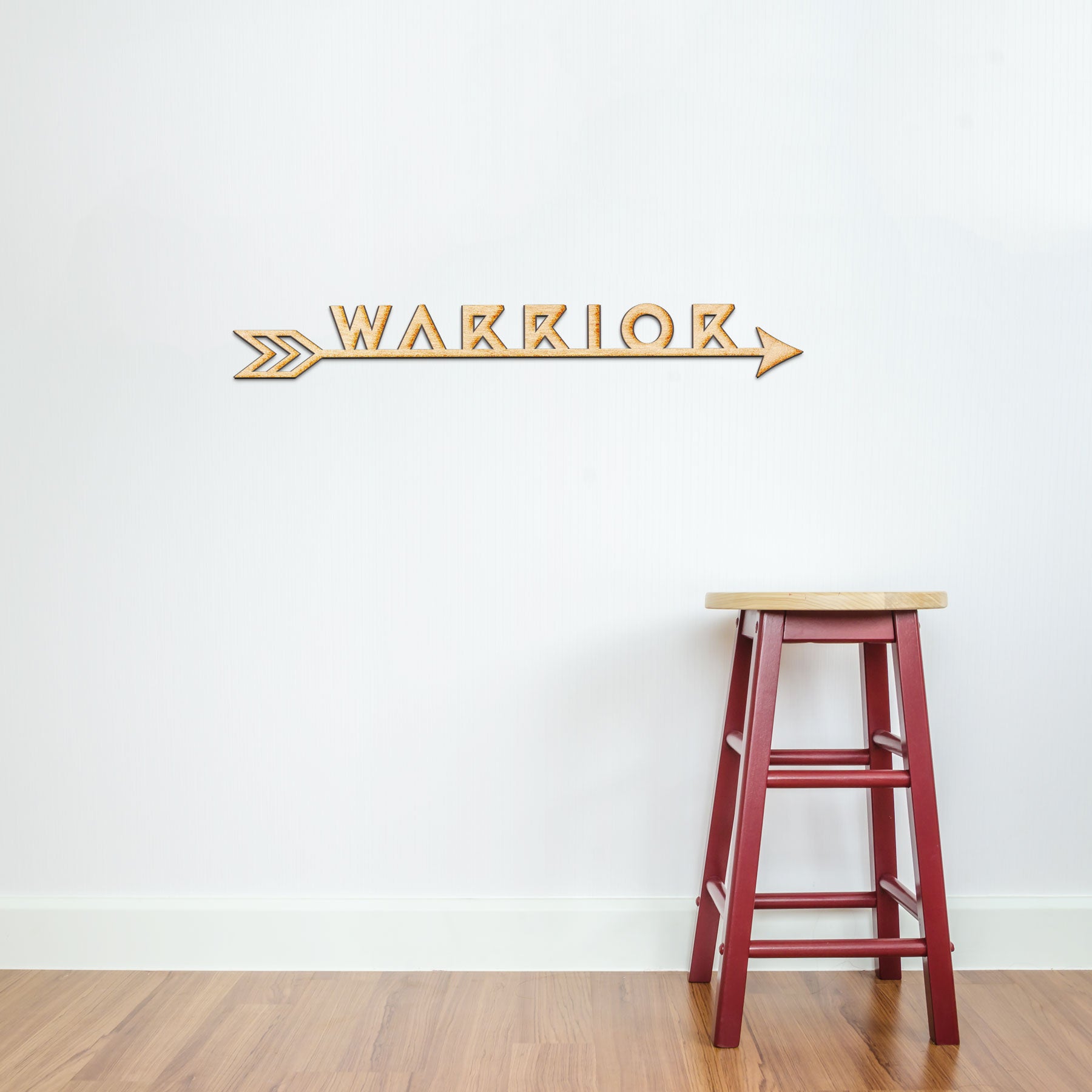 Warrior Arrow Wood Sign
