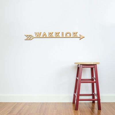 Warrior Arrow Wood Sign