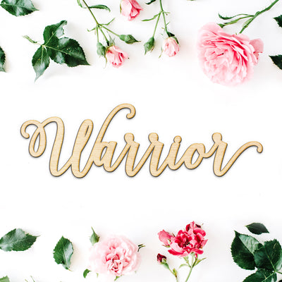 Warrior Script Wood Sign