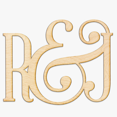 Wedding Initials Wood Sign