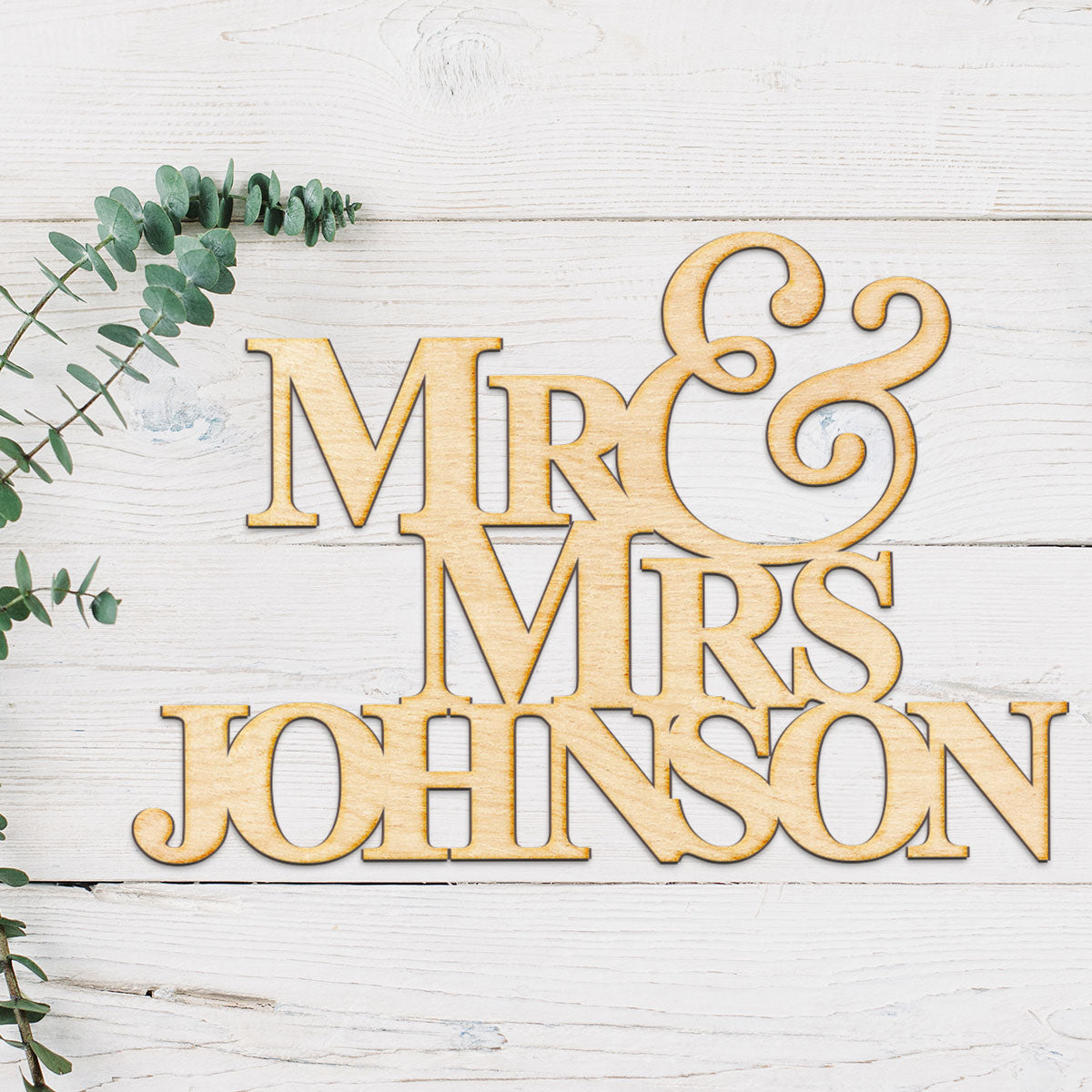 Wedding Name Wood Cut
