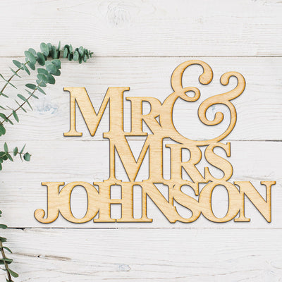 Wedding Name Wood Cut