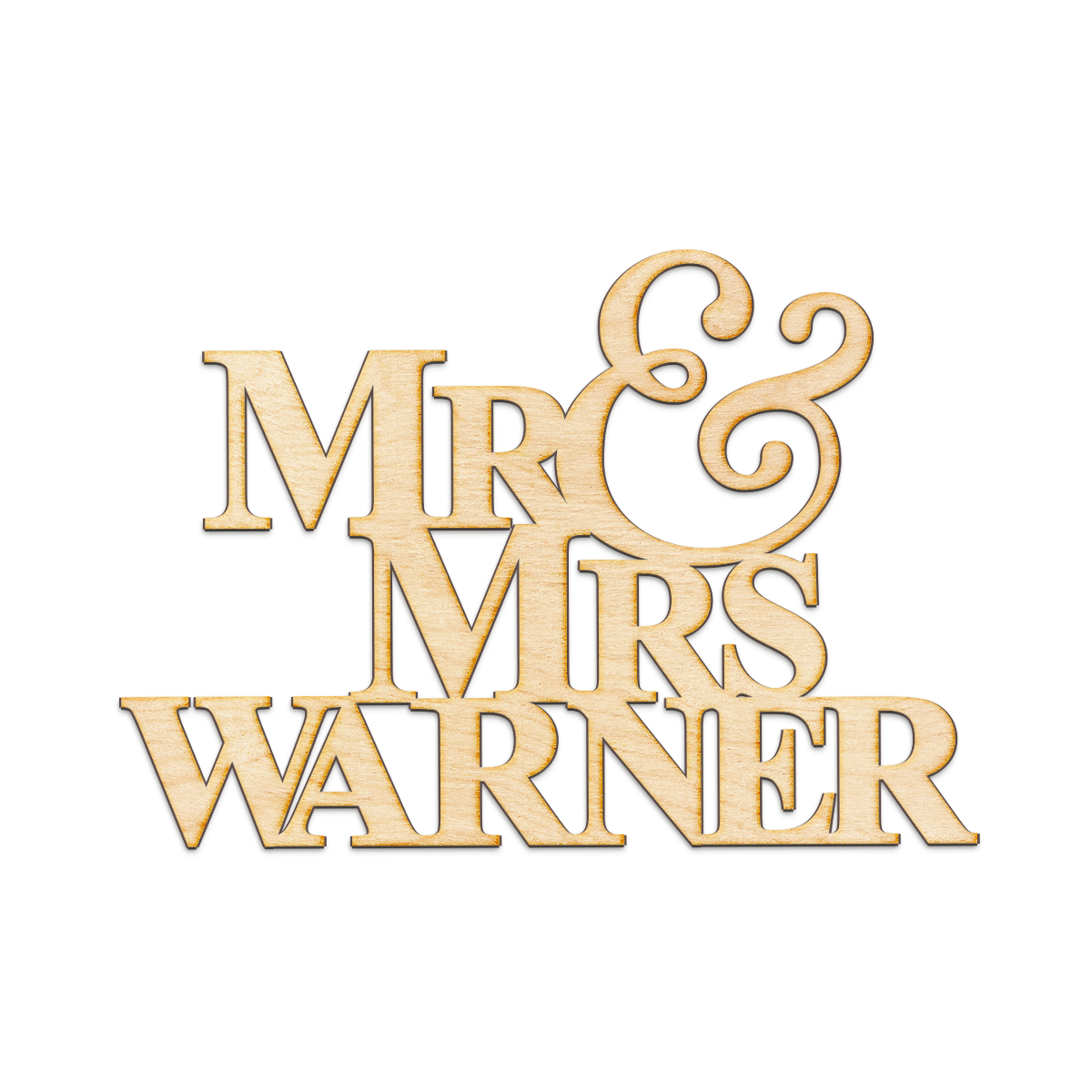 Wedding Name Wood Cut