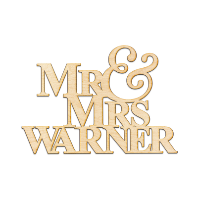 Wedding Name Wood Cut