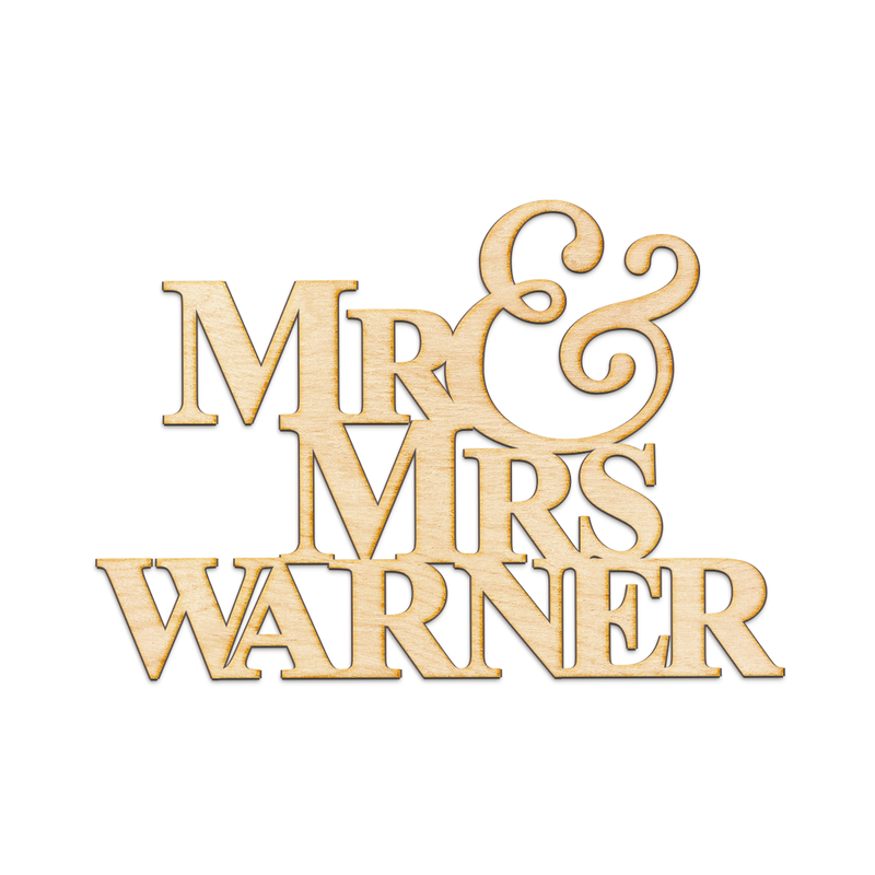 Wedding Name Wood Cut