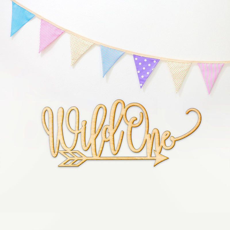 Wild One Arrow Wood Sign