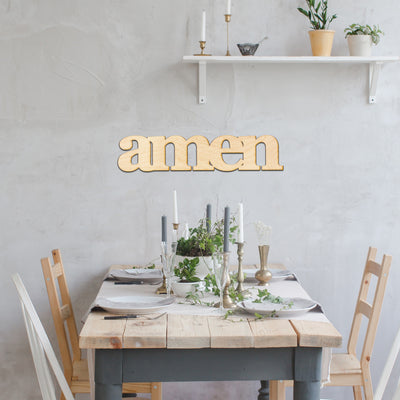 amen Wood Sign