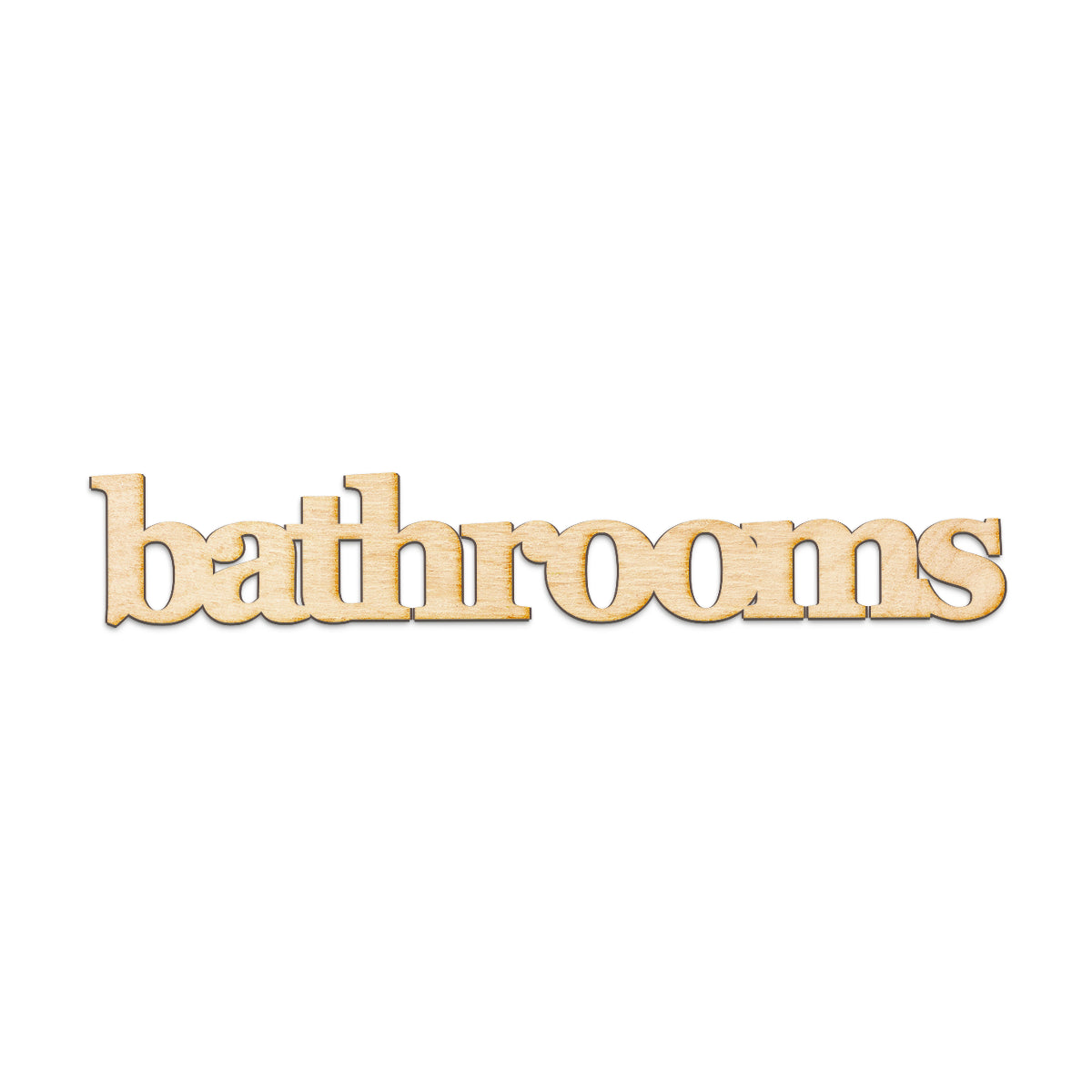 bathrooms Wood Sign