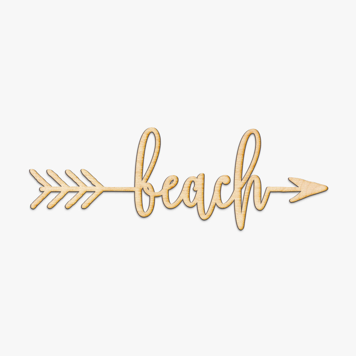 Beach Arrow Wood Sign