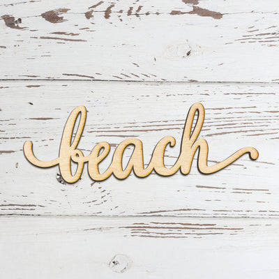 beach Wood Sign
