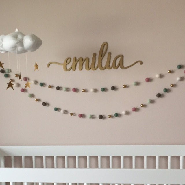Custom Charlie Script Word Wood Sign