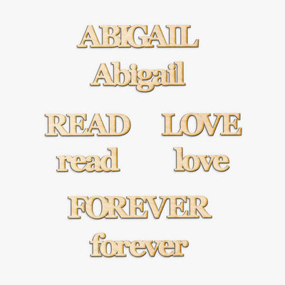 Custom Gia Script Word Wood Sign