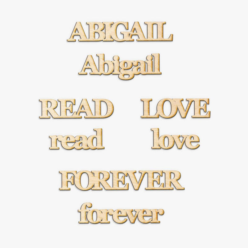 Custom Gia Script Word Wood Sign