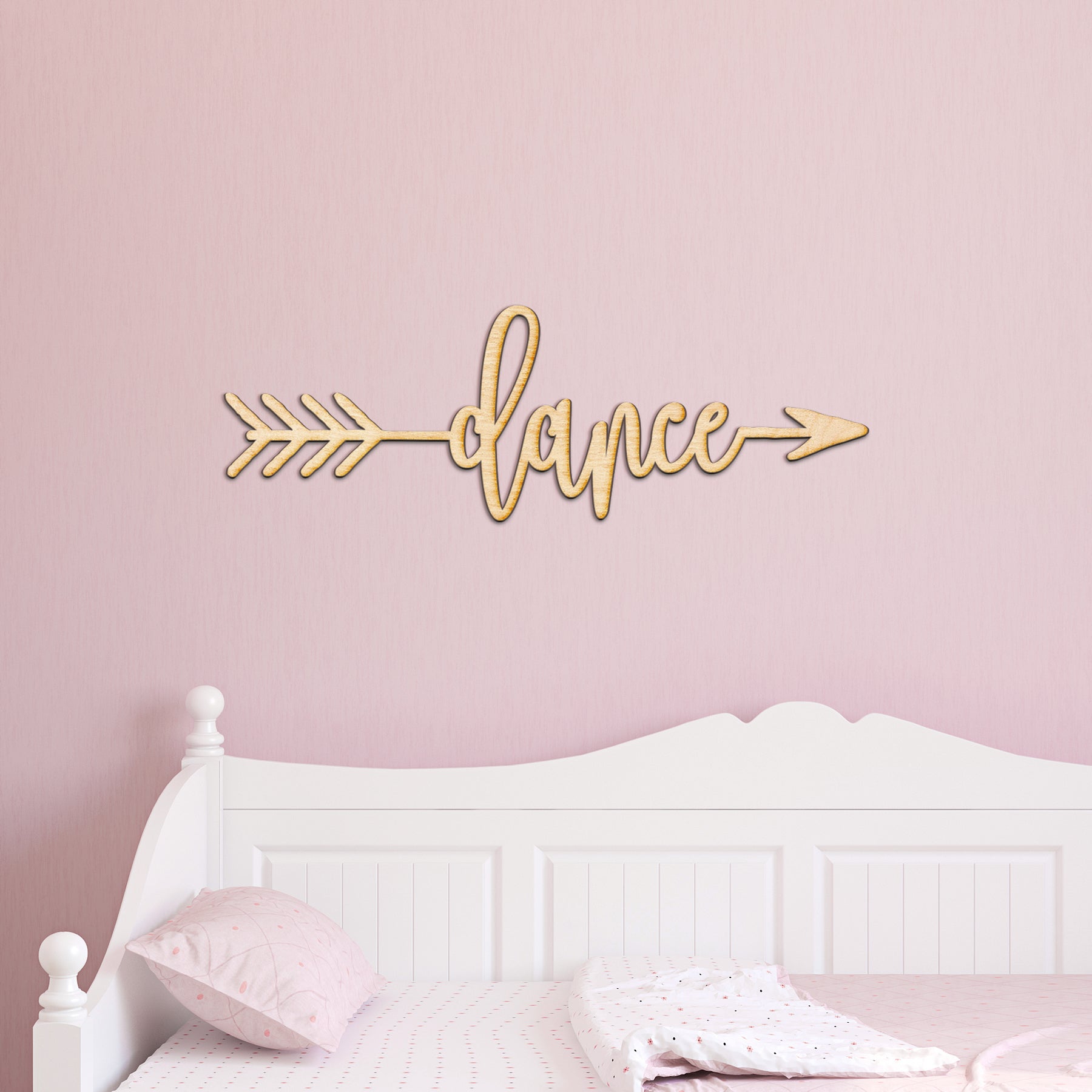 Dance Arrow Wood Sign