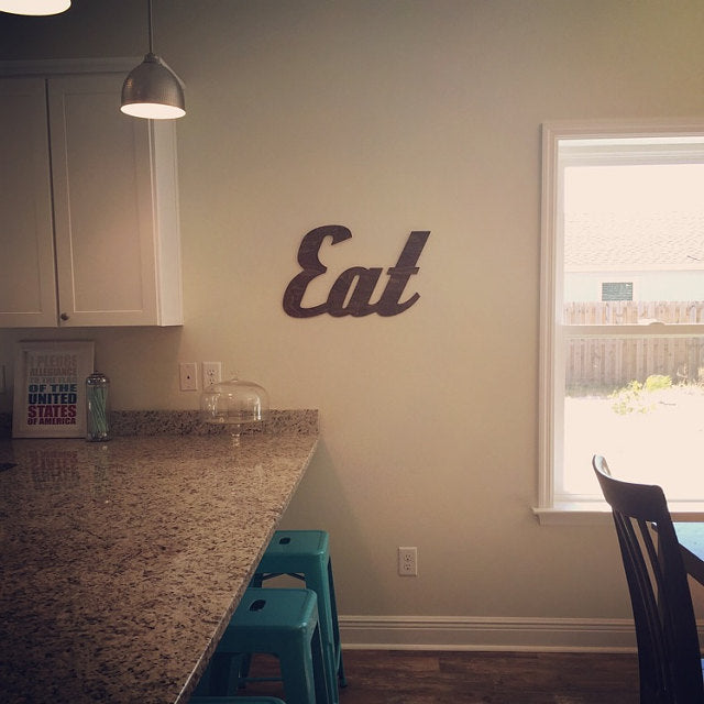 Retro Eat Wood Sign