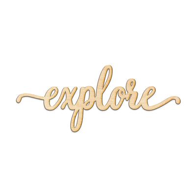 explore Wood Sign