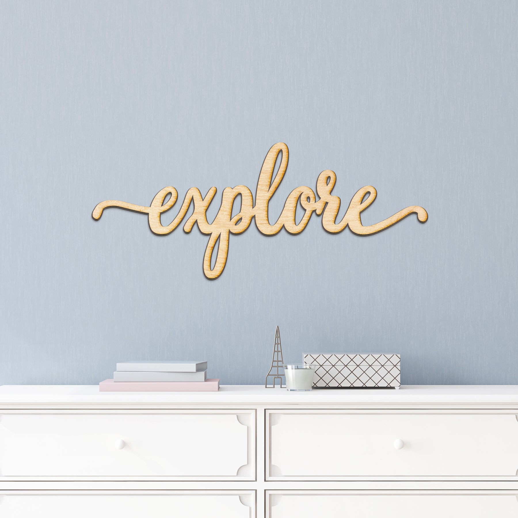 explore Wood Sign