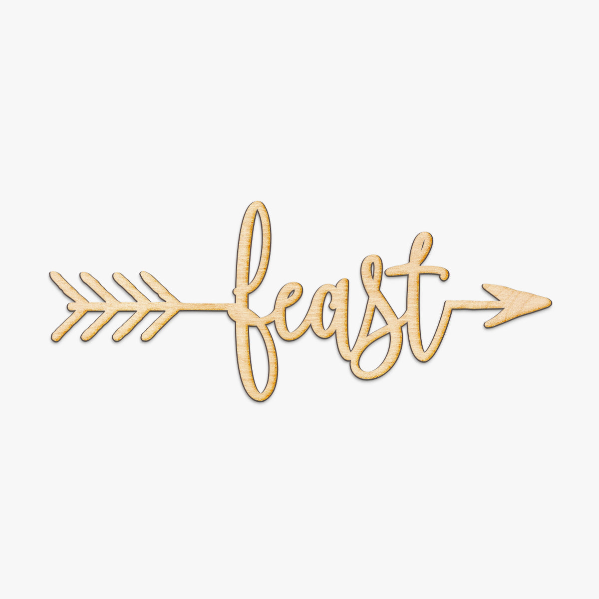 Feast Arrow Wood Sign