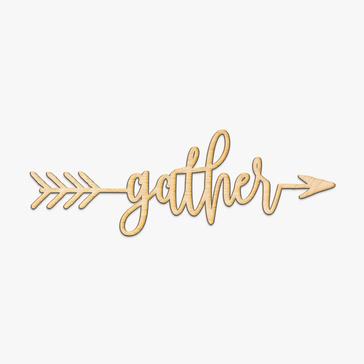 Gather Arrow Wood Sign