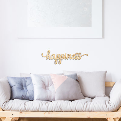 happiness Wood Sign
