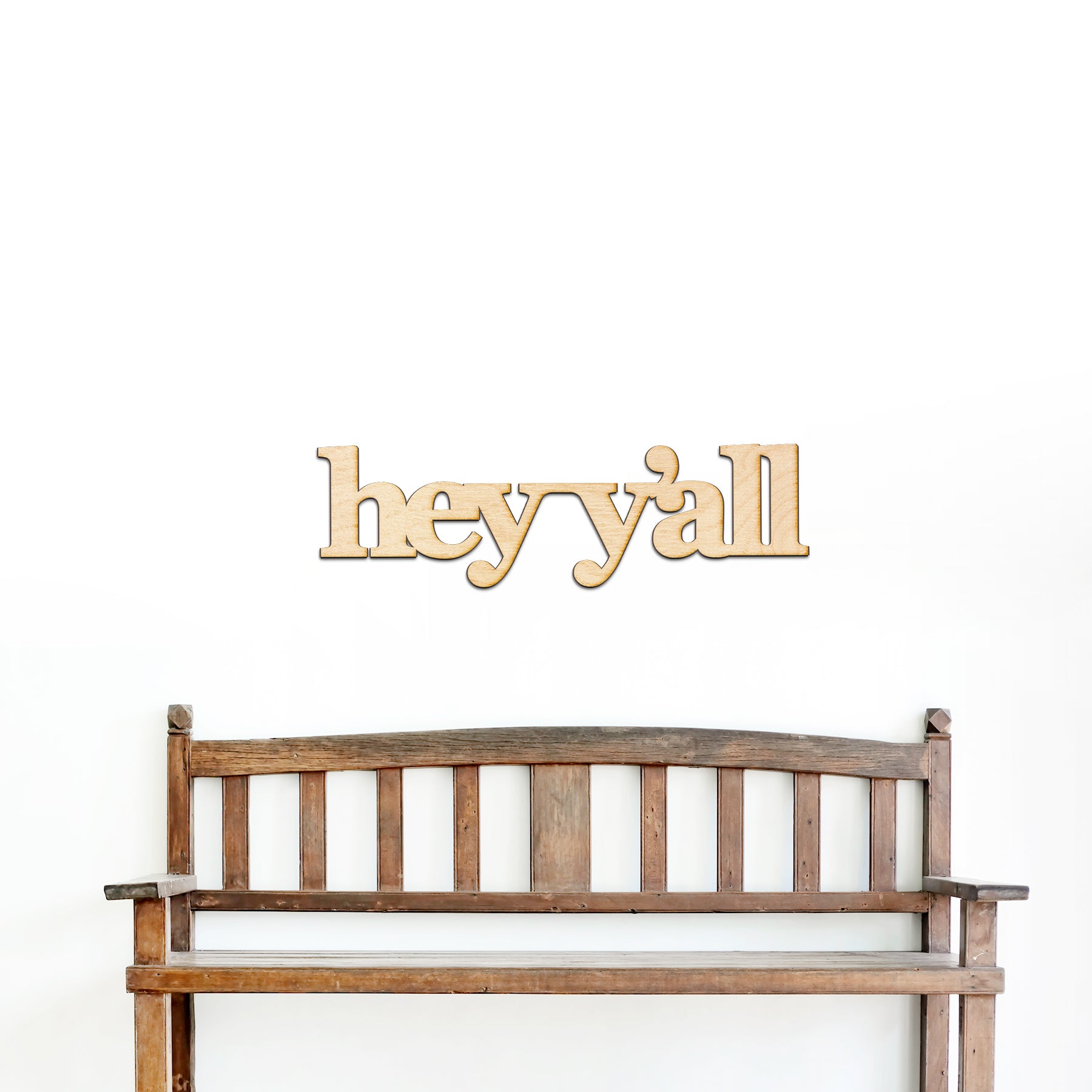 hey-yall Wood Sign
