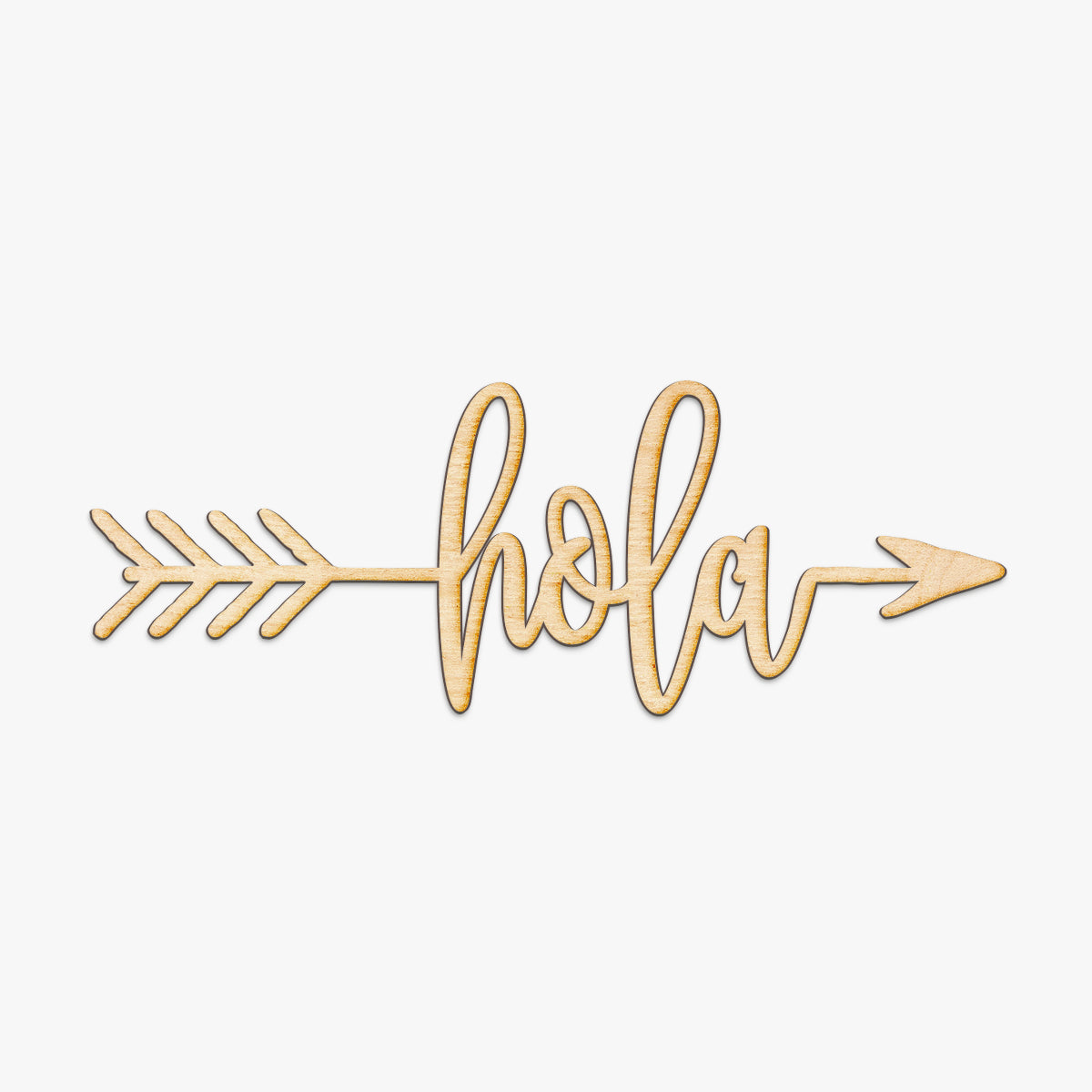 Hola Arrow Wood Sign